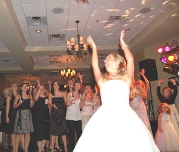 Bouquet Toss Bride 1